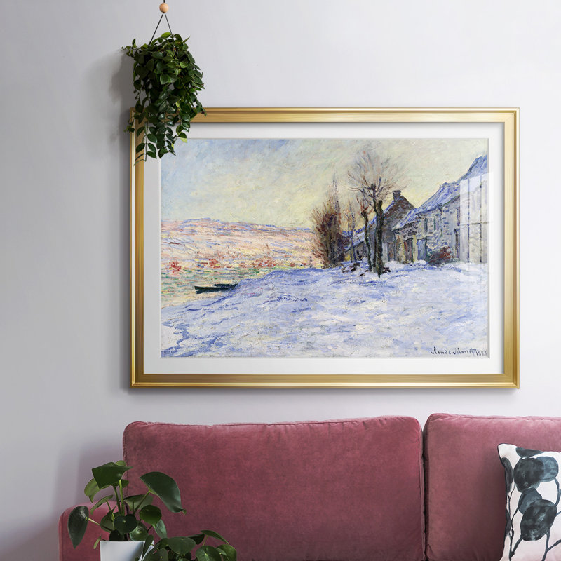 "Monet", reproduction d'art encadrée sur papier par Claude Monet, Or, H 27 po x l 39 po x P 1,5 po