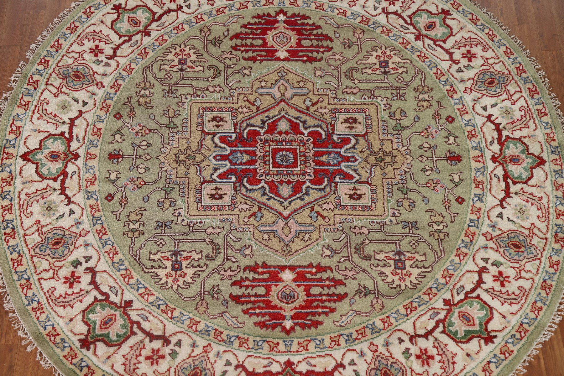 Bloomsbury Market Green Traditional Round Area Rug 8x8 | Wayfair
