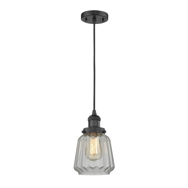 Luminaire suspendu 1 cloche pour une cloche Calhoun, Transparent