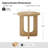 Jadida Modern 24"W Oak Veneer Top Round Side Table with Solid Wood Legs-407691754