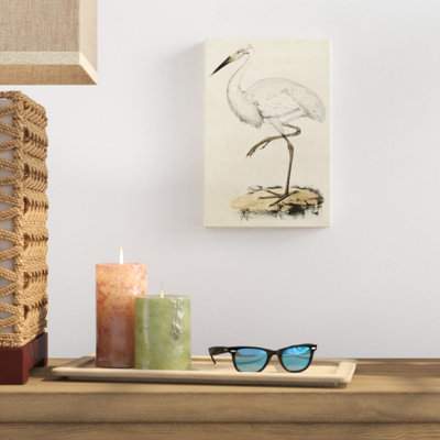«Antique Heron III», peinture sur toile