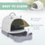 Enclosed Litter Box with Built-in Scoop