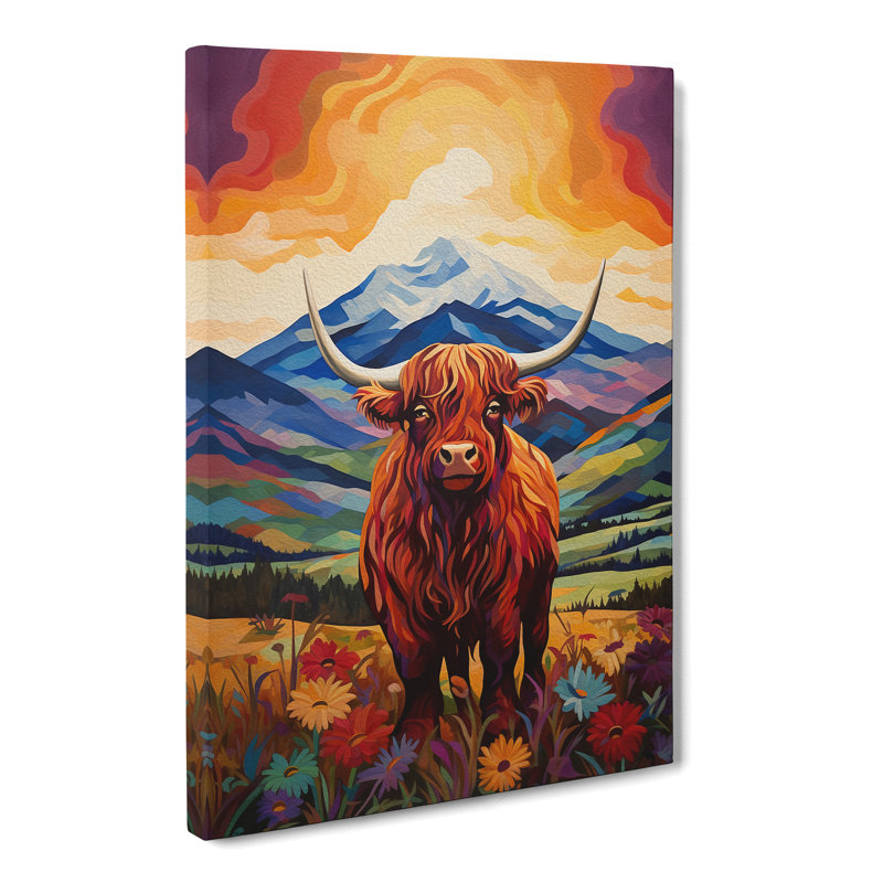 Highland Cow No.2 - No Frame Print, 60cm H x 40cm W x 3cm D