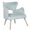 Velveteen Velvet Wingback Chair-281974217