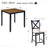 5-Piece Farmhouse Counter Height Dining Set with X-Back Chairs-905704399-905704393