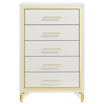 Amatia 5-drawer Bedroom Chest of Drawers White