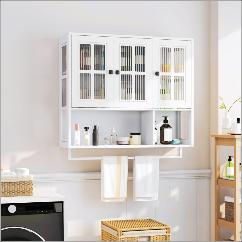 Armoire murale de salle de bain, Blanc