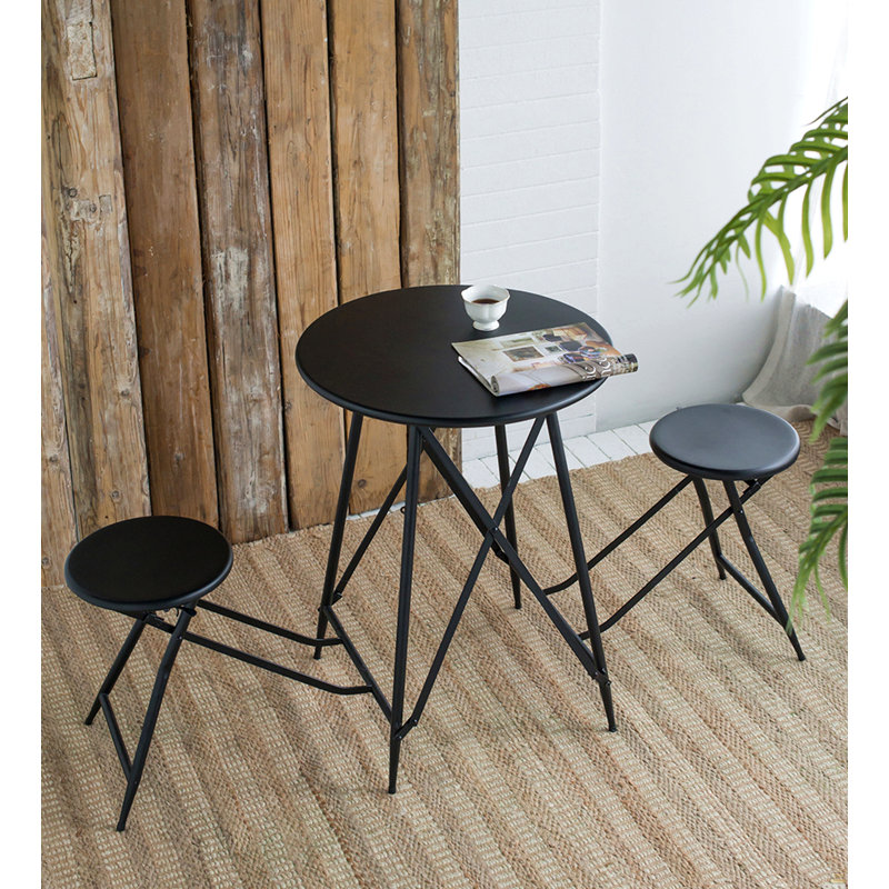 Stowable Side Table And Two Seats