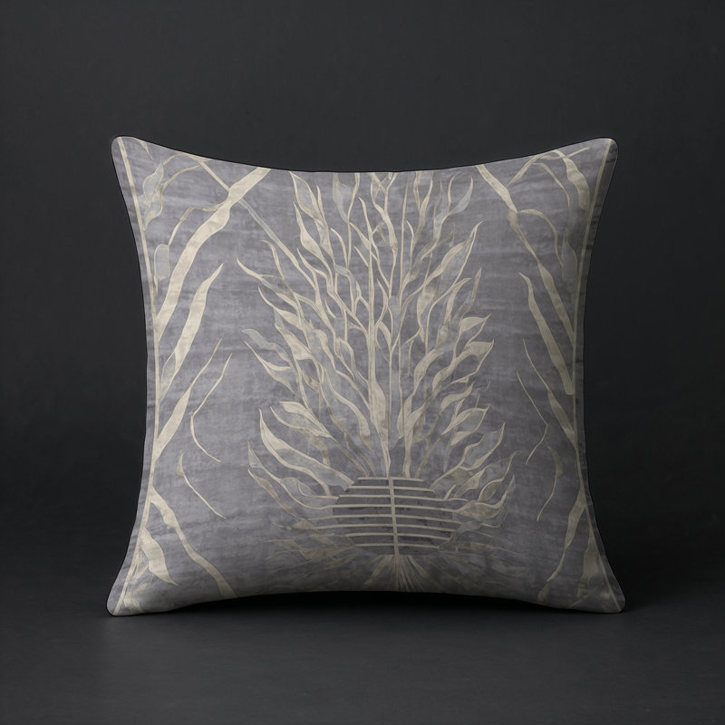 Coussin décoratif intérieur et extérieur Modern, Rose abstrait 3, Carré 16 po