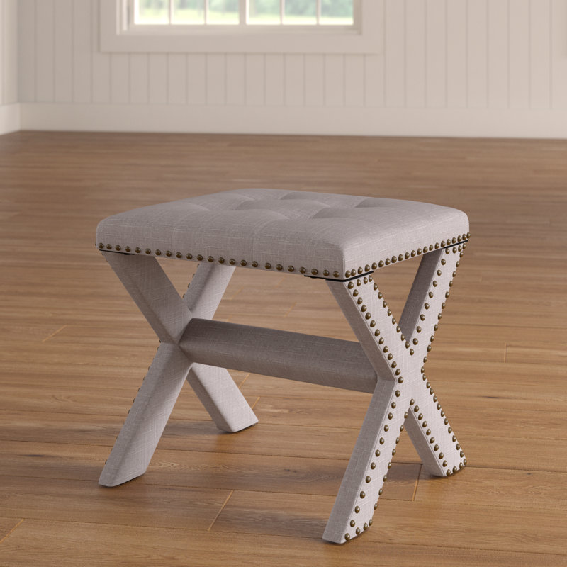 Vanhorne Linen Upholstered Bench, Natural