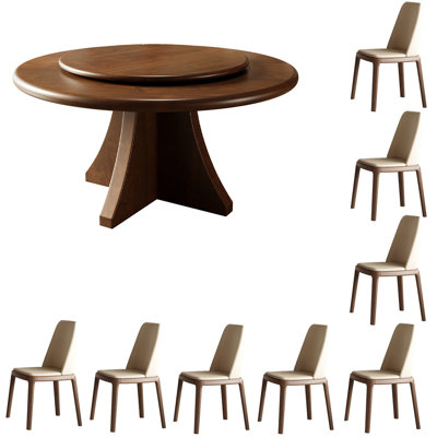Ensemble de table à manger moderne et simple en bois massif