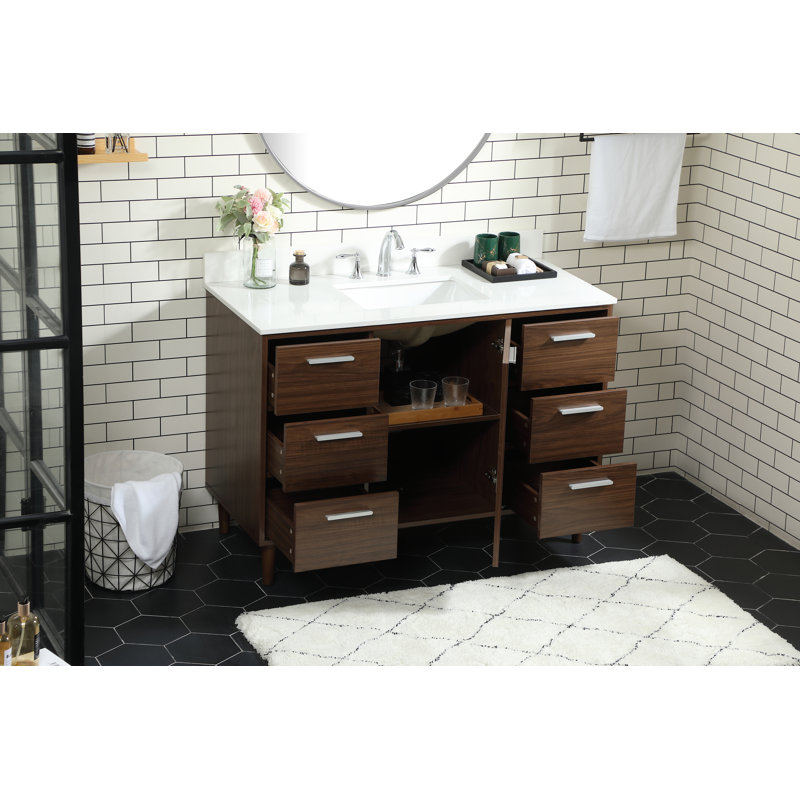 Ensemble de meuble-lavabo simple 48 po Baldwin, Noyer