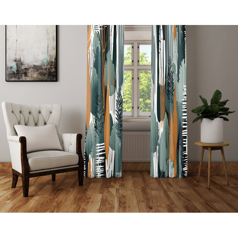 Eirena Semi Sheer Curtain Pair, 20" W x 52" L