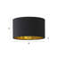 Reni 20cm H Cotton Drum Pendant Shade ( Spider ) in Black