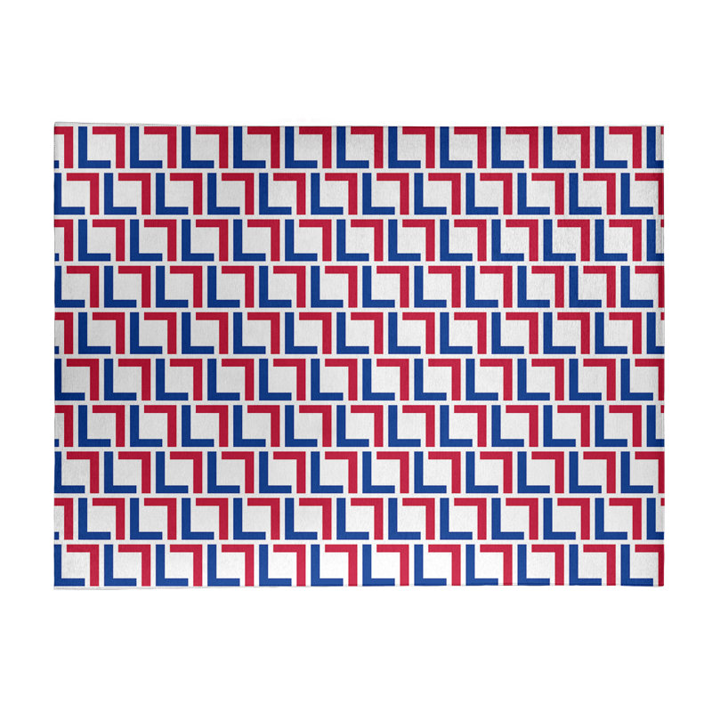Geometric Indoor Rug, Rectangle 5' x 7'