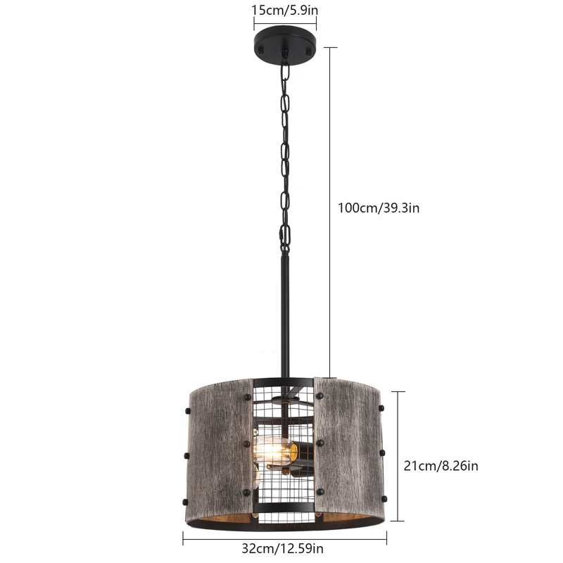 Luminaire suspendu industriel rond