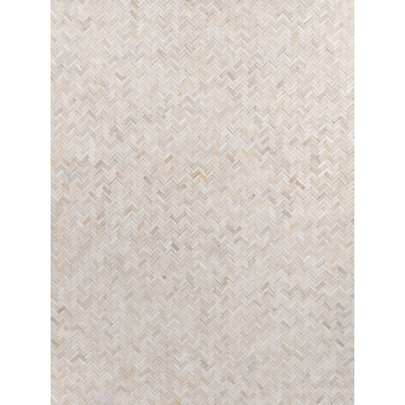 Mosaic Leather Chevron Indoor Rug, Rectangle 11'6" x 14'6"