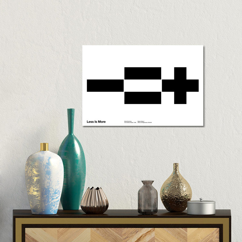 Less Equals More by The Maisey Design Shop - Gallery-Wrapped Canvas Giclée on Canvas, 66.04 cm H x 45.72 cm W x 3.175 cm D