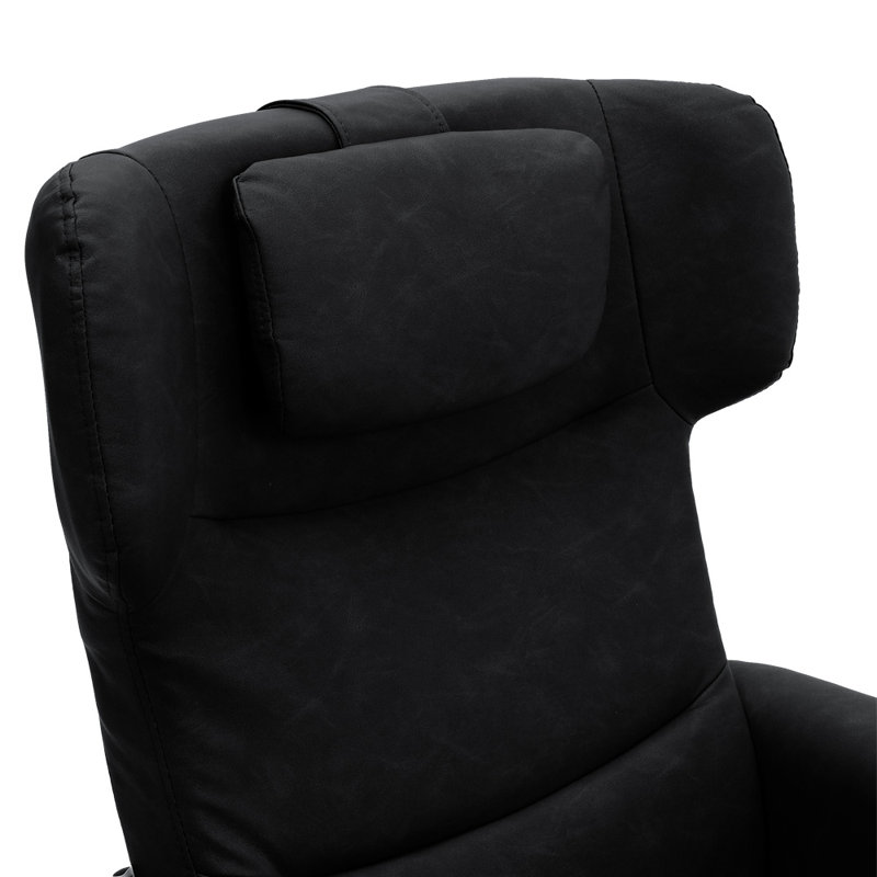 64cm Wide Swivel Standard Recliner, Black