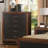 Five-Drawer Chest, No Assembly Required, Two-Tone Finish, Black Dresser, Wood Dresser, Modern Dresser, 5 Drawer Dresser