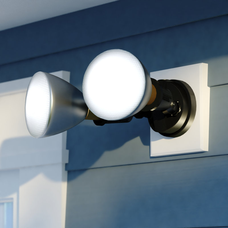 150 Watt Outdoor Security Flood Light with Motion Sensor (pack of 1), Black