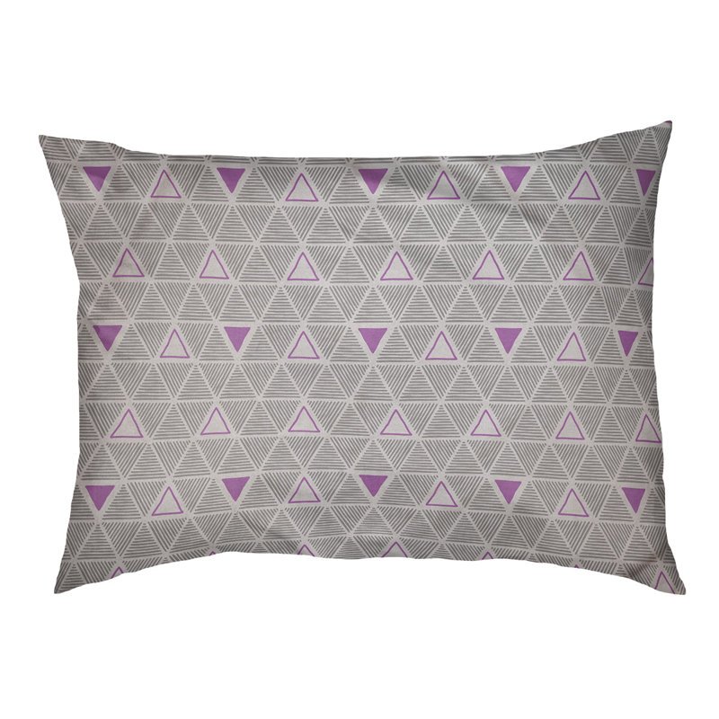 Coussin pour chien Chen, Moyen (l 40 po x P 6,5 po x H 30 po), Violet / gris