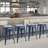 Stackable Backless Metal Bar Stools, Indoor/Outdoor Kitchen Counter Stools, Industrial Home Dining Chairs-117247554