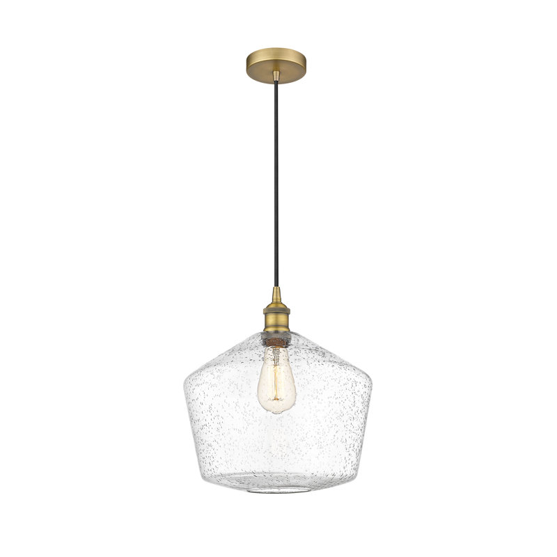 Luminaire suspendu simple à 1 lumière Gabbie, Laiton brossé