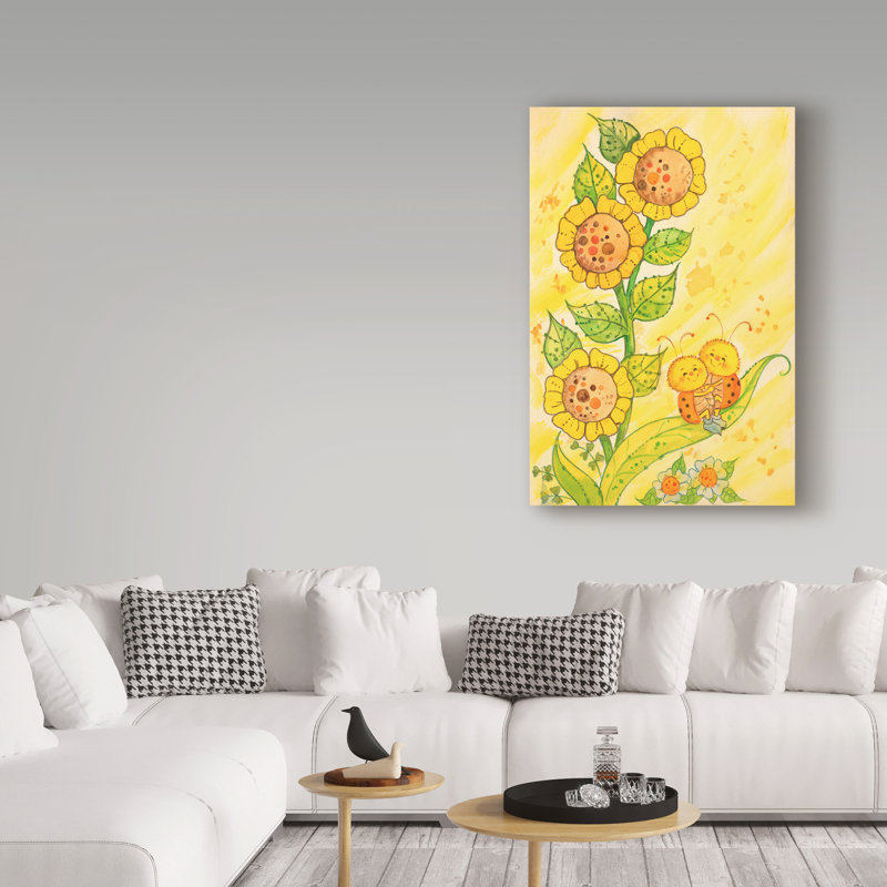 « the yellow tournesols », art sur toile, H 19 po x l 12 po x P 2 po