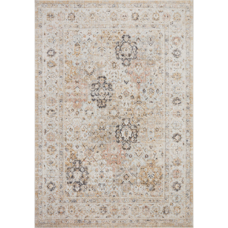 Tapis oriental en polypropylène tissé à la machine Monroe, Rectangle 3 pi 9 po x 5 pi 9 po