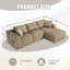 3 Seater Corduroy Sofa-700712681