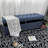 55.3 Inch Blue Linen Storage Ottoman Entryway Bench: Stylish, Functional, And Versatile Storage Solution