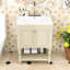 Meuble-lavabo de salle de bain avec lavabo en céramique, tablette et rangement fermé-1100966543