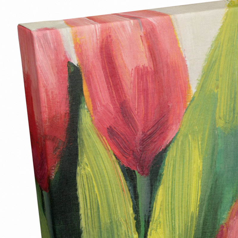 Vibrant Tulips - Peinture sur toile, Toile tendue, H 24 po x l 20 po x P 1,25 po
