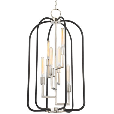 Luminaire suspendu géométrique unique à 6 lumières Angler