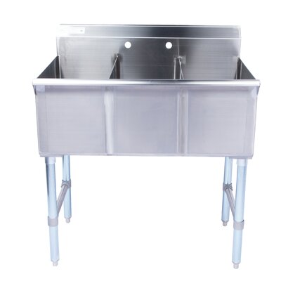 54"" L x 24.5"" W Free Standing Bar Sink -  Restaurant Supply Depot, KCS-SQS2154-3A