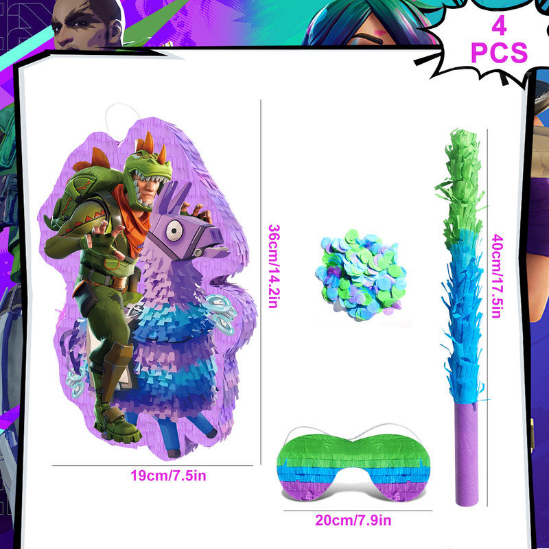 Fortnite Pinata, 4 Pcs Fortnite Pinatas Bundle