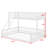 Twin XL Over Queen Floor Bunk Bed Frame With Ladder And Safety Guardrails-1437795946