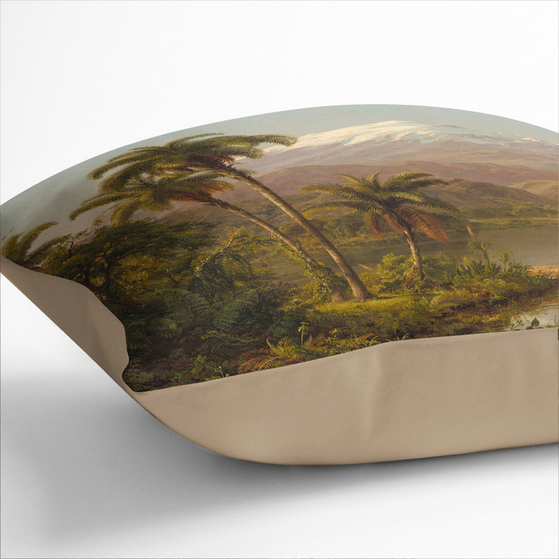 Tamaca Palms Square Throw Cushion, Stone, 55cm H x 55cm W x 20cm D