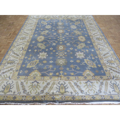 Fredu One-of-a-Kind 8'11" X 11'11" Wool Area Rug in Denim Blue