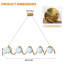 5-Lights Modern Pendant Light, Glass Globe Hanging Lighting Kitchen Island-188414608