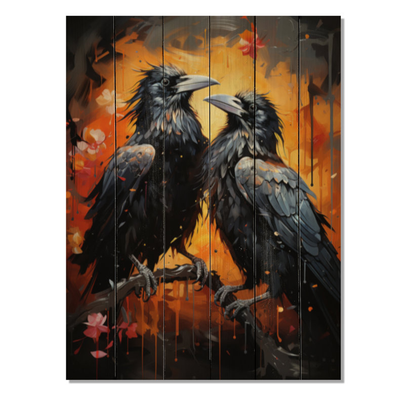 " Crow Popart Royalty I ", 40" H x 30" W x 0.78" D