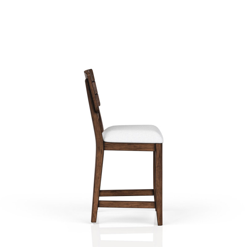 Tabouret de comptoir décontracté (2), brun, siège rembourré avec plateau à dossier 2, abat-jour brun, attrayant et