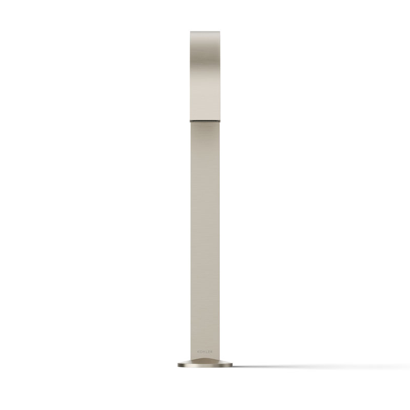 Components Bathroom Sink Spout With Ribbon Design, Vibrant Brushed Nickel