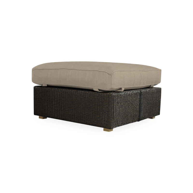 Hamptons Outdoor Ottoman, Cottage Pepper, Mink