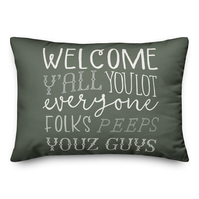  Coussin décoratif intérieur / extérieur en polyester, Sauge, H 14 po x l 20 po