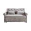 Lit double, revêtement en lin, fauteuil convertible très robuste à 2 places, solution de rangement pratique