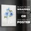 Fleurs vichy bleues I - impression sur toile seulement - NON-CADRE-118050638