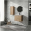 Meuble-lavabo mural de 24 po avec portes de comptoir et d'armoire latérales