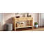 Canapé cannelé et consoles avec rangement, vestibule moderne en bois de 55 po